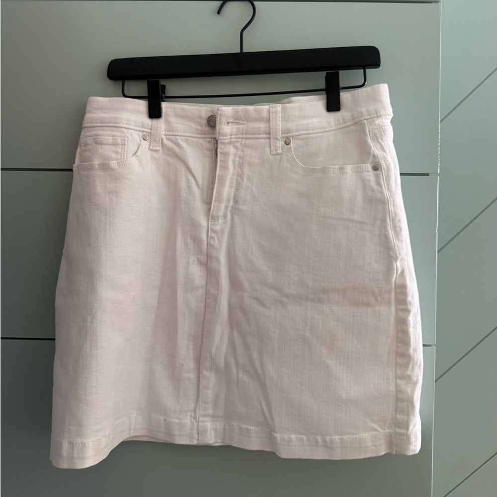 croft & barrow White Denim Mini Skirt